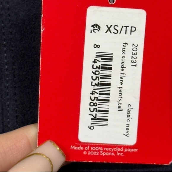 Spanx Faux Suede Flare Pant Classic Navy Size XS Tall Women - Picture 9 of 12